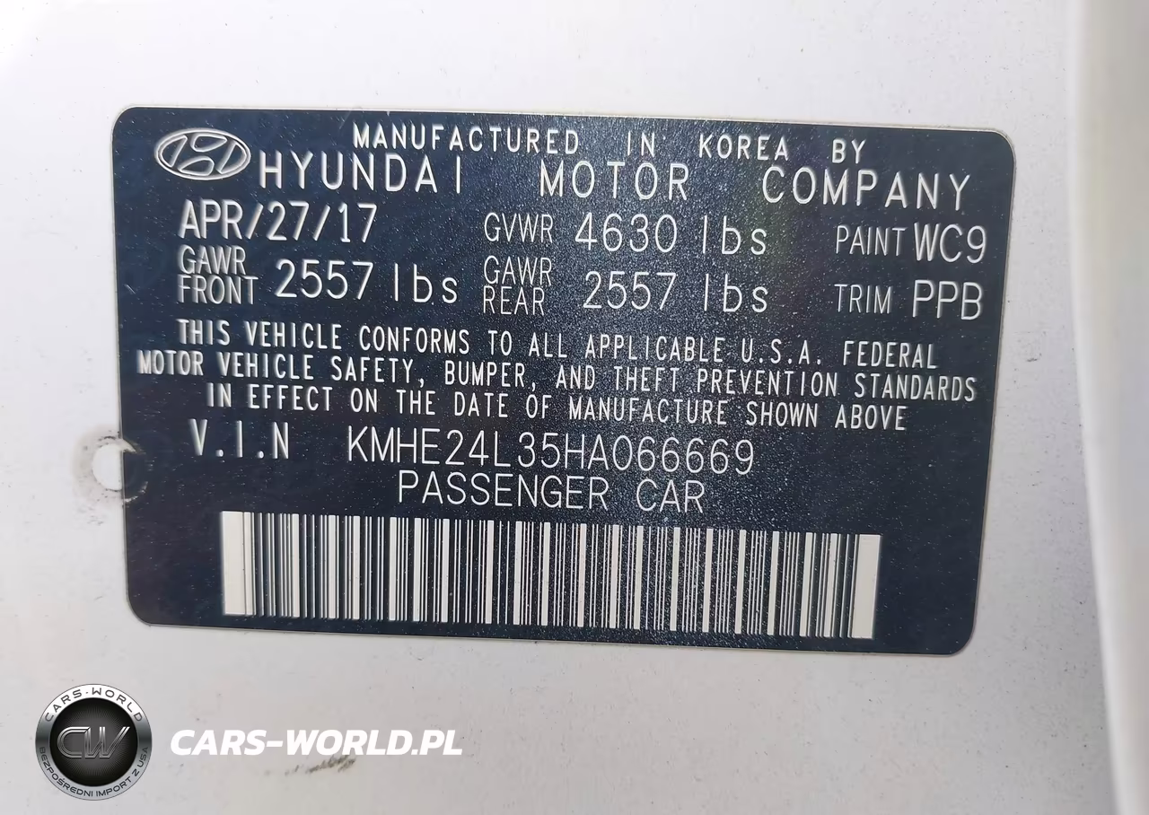 2017 Hyundai Sonata Hybrid Se VIN:KMHE24L35HA066669 - 9