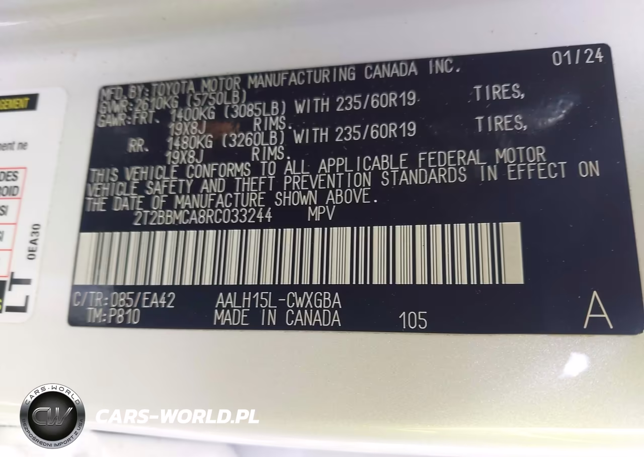 2024 Lexus Rx 350H Premium VIN:2T2BBMCA8RC033244 - 9