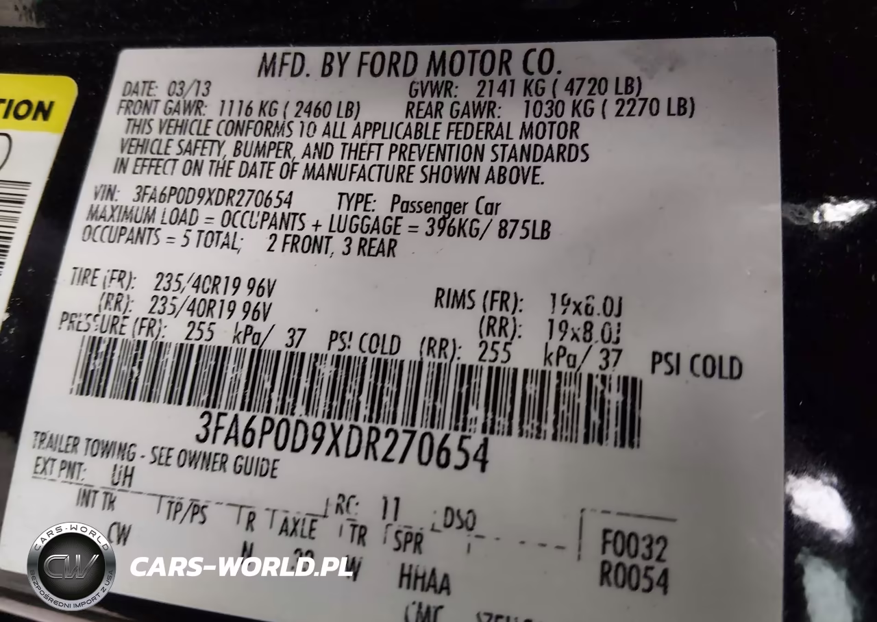 2013 Ford Fusion Titanium VIN:3FA6P0D9XDR270654 - 9