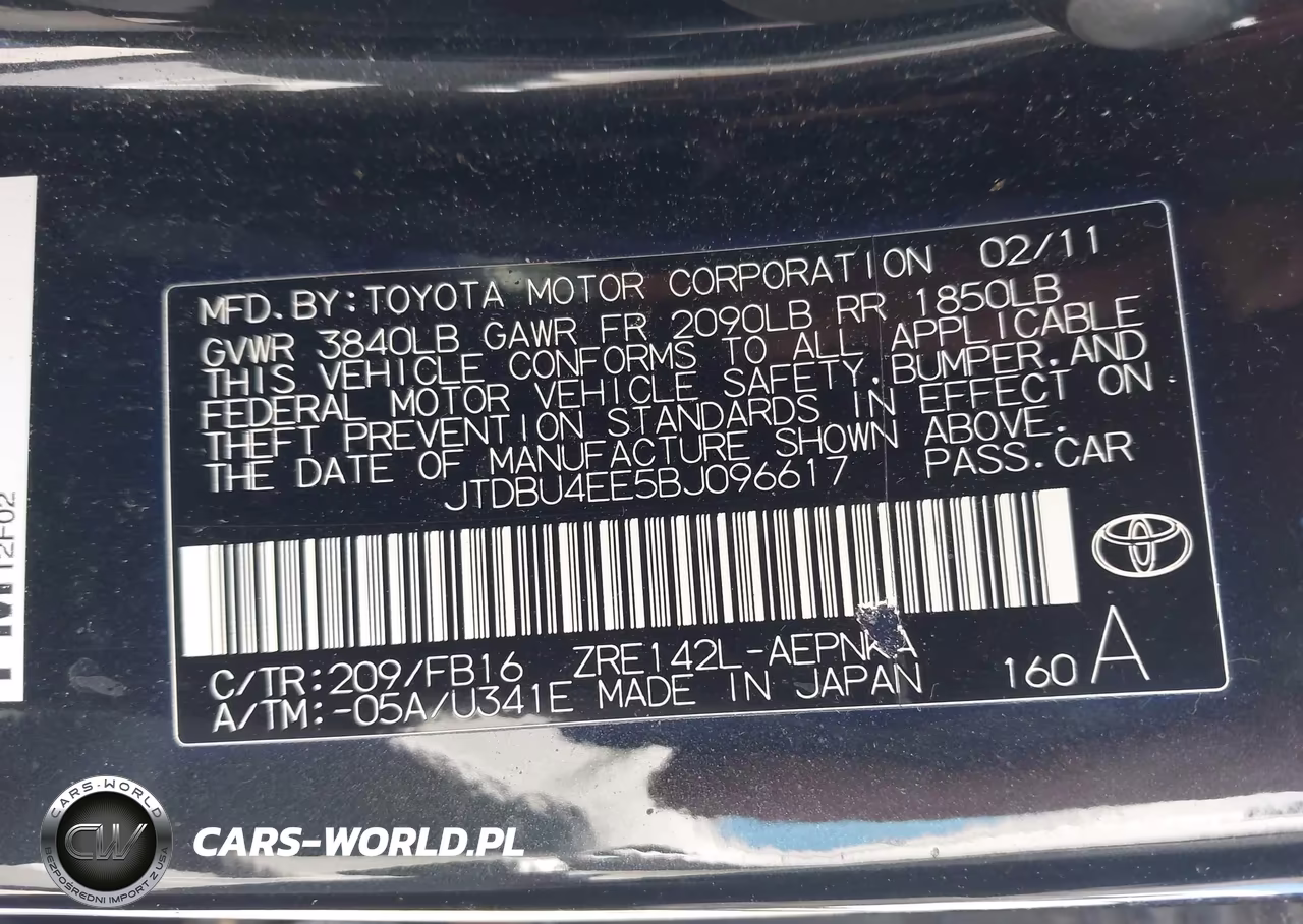 2011 Toyota Corolla Le VIN:JTDBU4EE5BJ096617 - 9