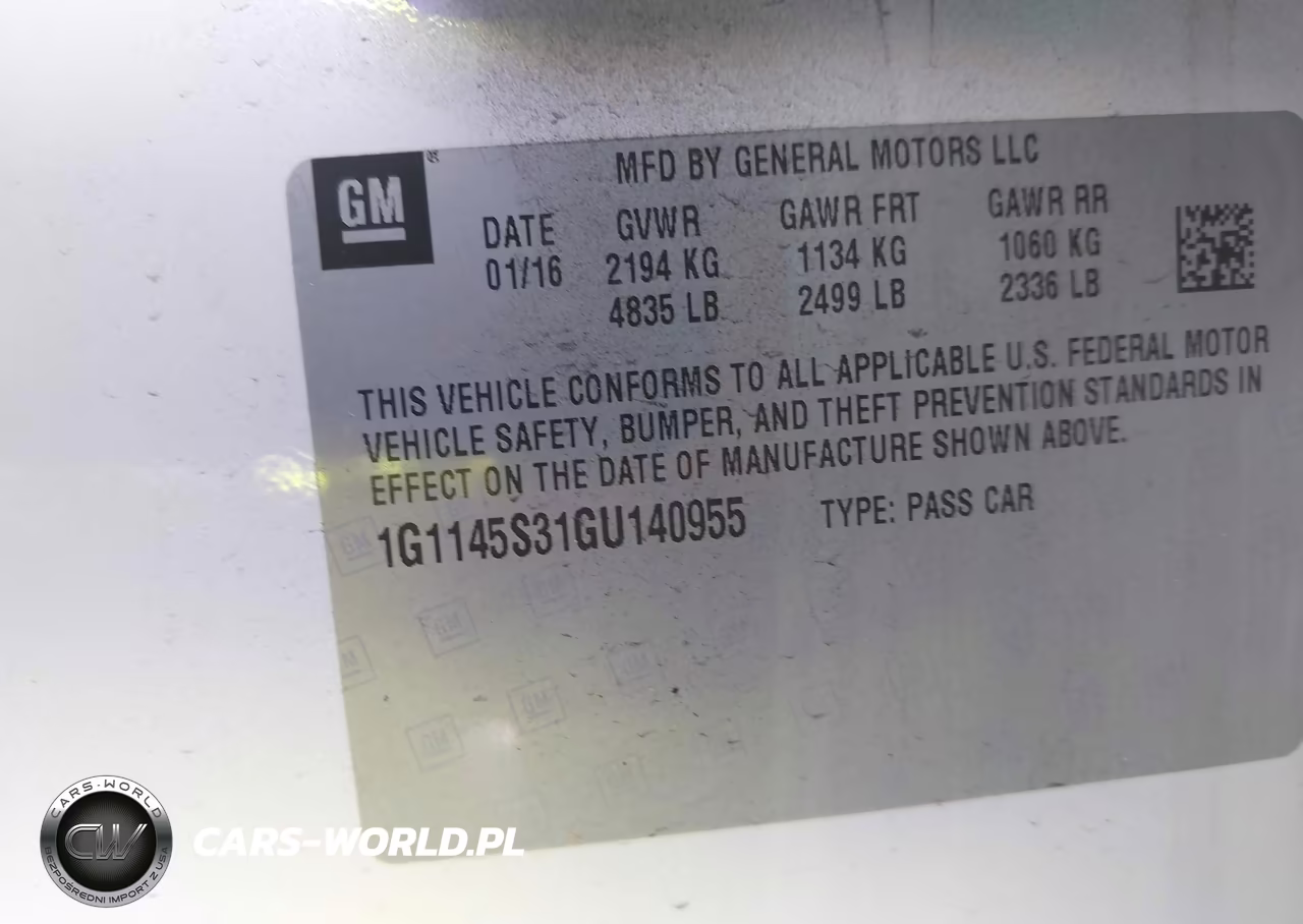 2016 Chevrolet Impala 2Lz VIN:1G1145S31GU140955 - 9