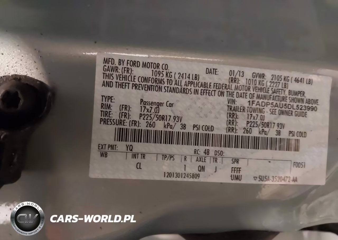 2013 Ford C-Max Hybrid Se VIN:1FADP5AU5DL523990 - 9