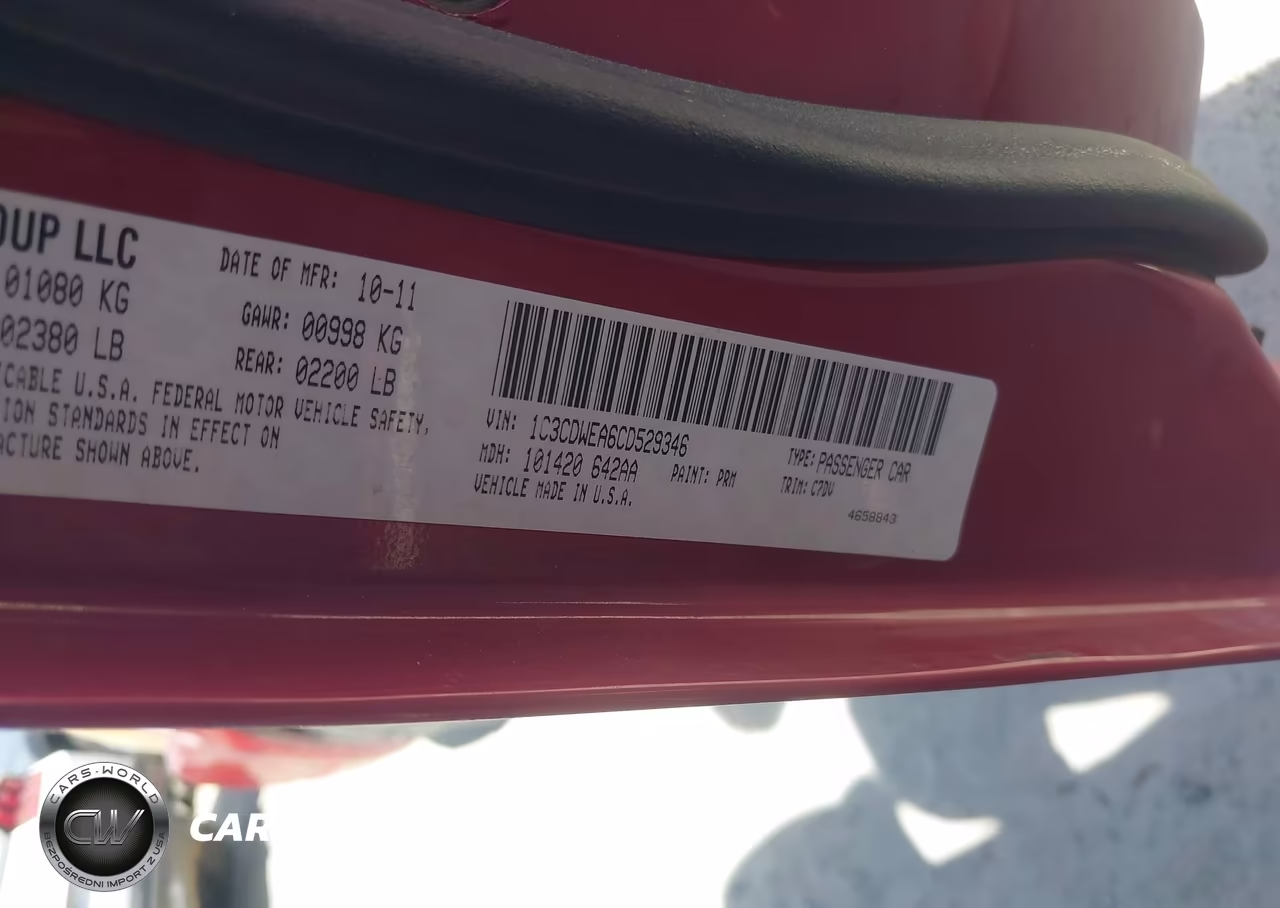 2012 Dodge Caliber Sxt Plus VIN:1C3CDWEA6CD529346 - 9