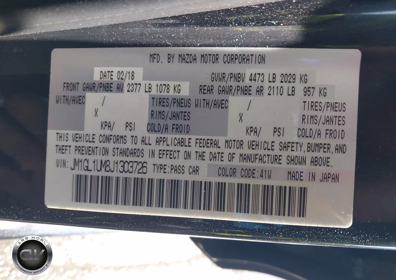 2018 Mazda Mazda6 Sport VIN:JM1GL1UM8J1303726 - 9