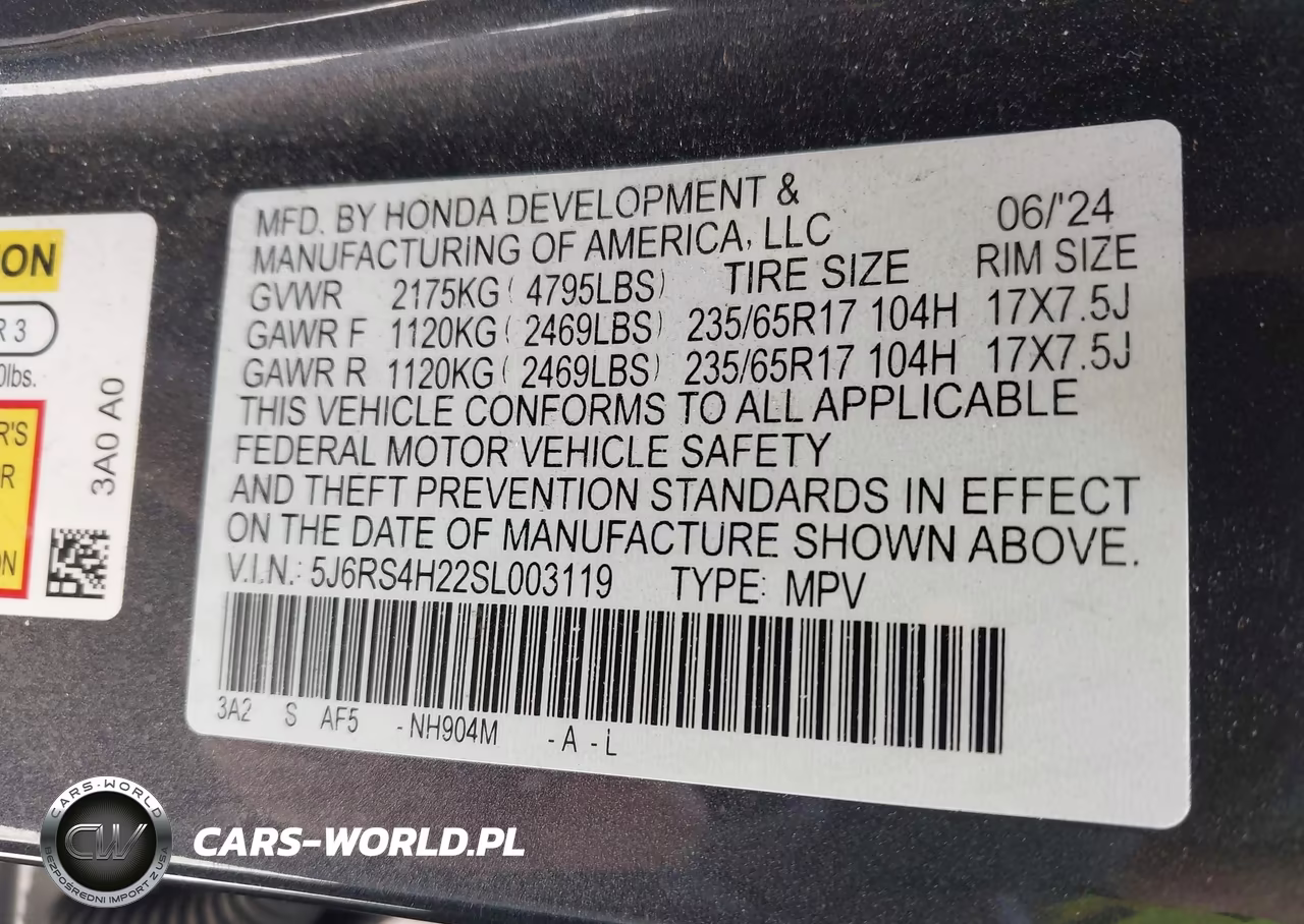 2025 Honda Cr-V Lx Awd VIN:5J6RS4H22SL003119 - 9