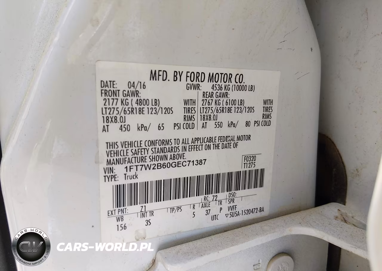 2016 Ford F-250 Xlt VIN:1FT7W2B60GEC71387 - 9