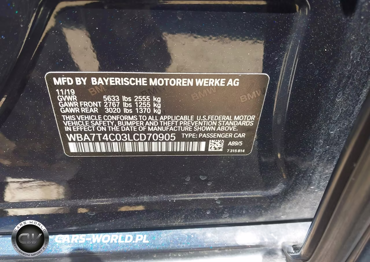 2020 BMW 740I xDrive VIN:WBA7T4C03LCD70905 - 9
