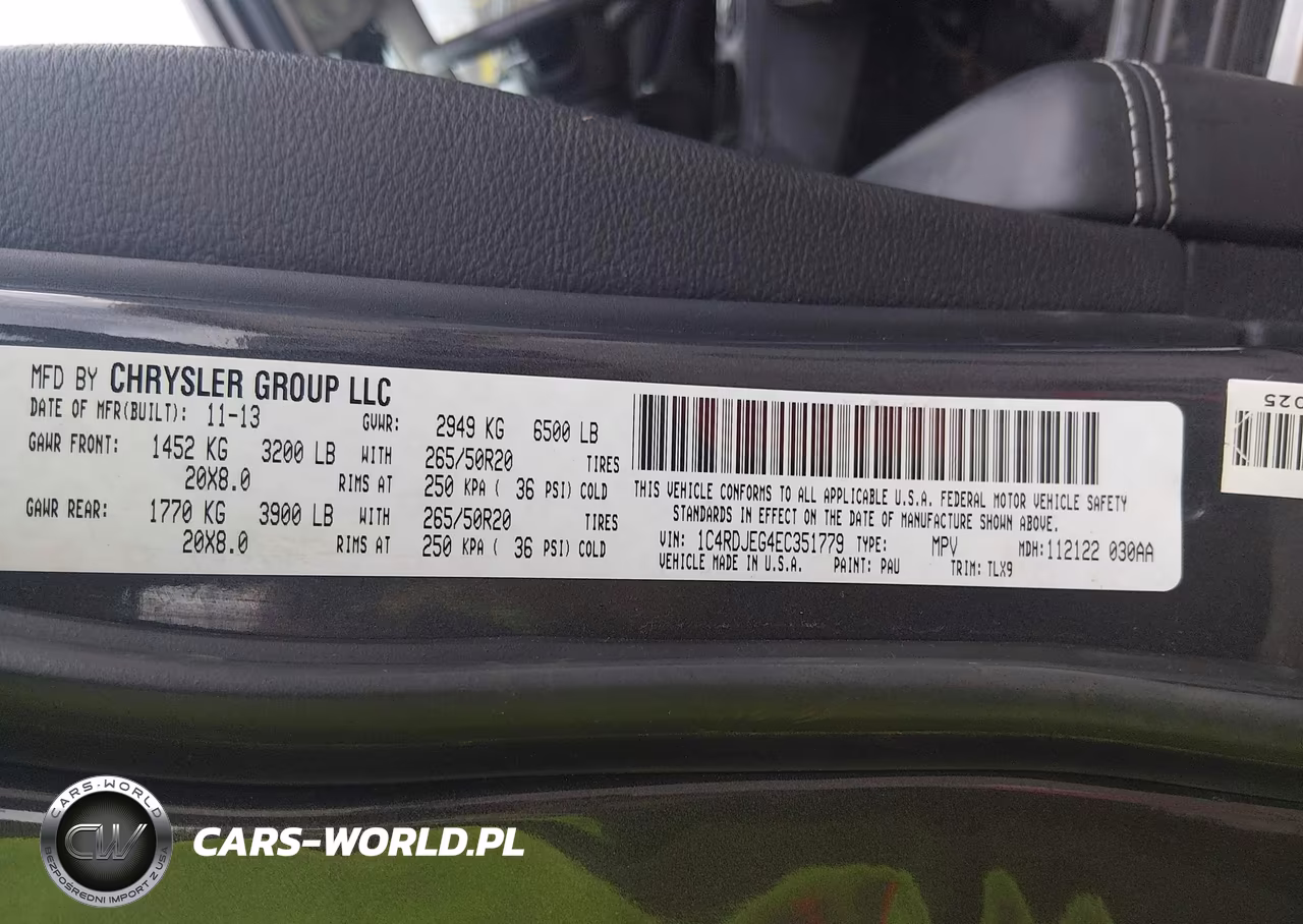 2014 Dodge Durango Citadel VIN:1C4RDJEG4EC351779 - 9