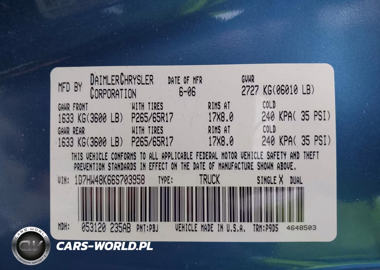 2006 Dodge Dakota Slt VIN:1D7HW48K66S703958 - 9