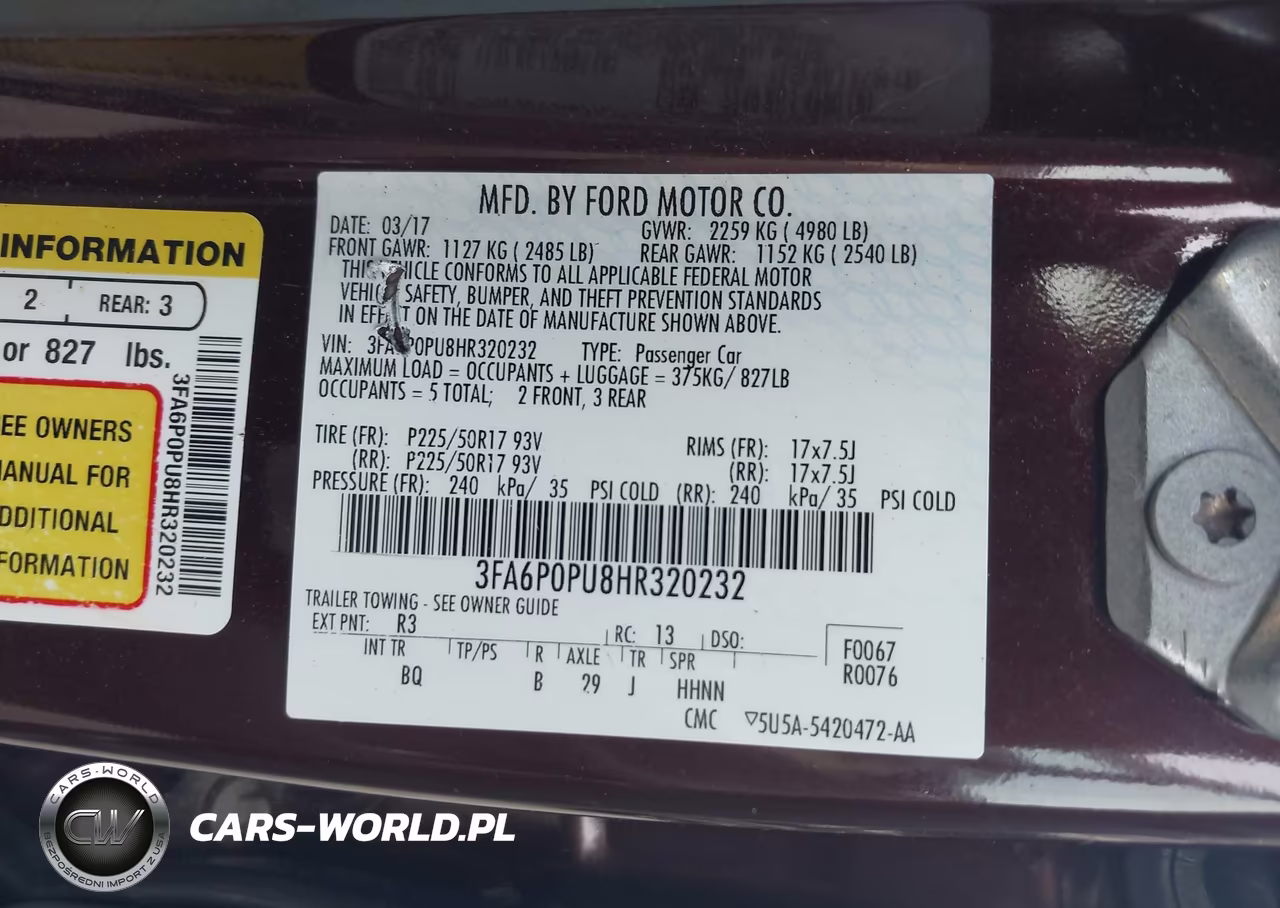 2017 Ford Fusion Energi Se Luxury VIN:3FA6P0PU8HR320232 - 9