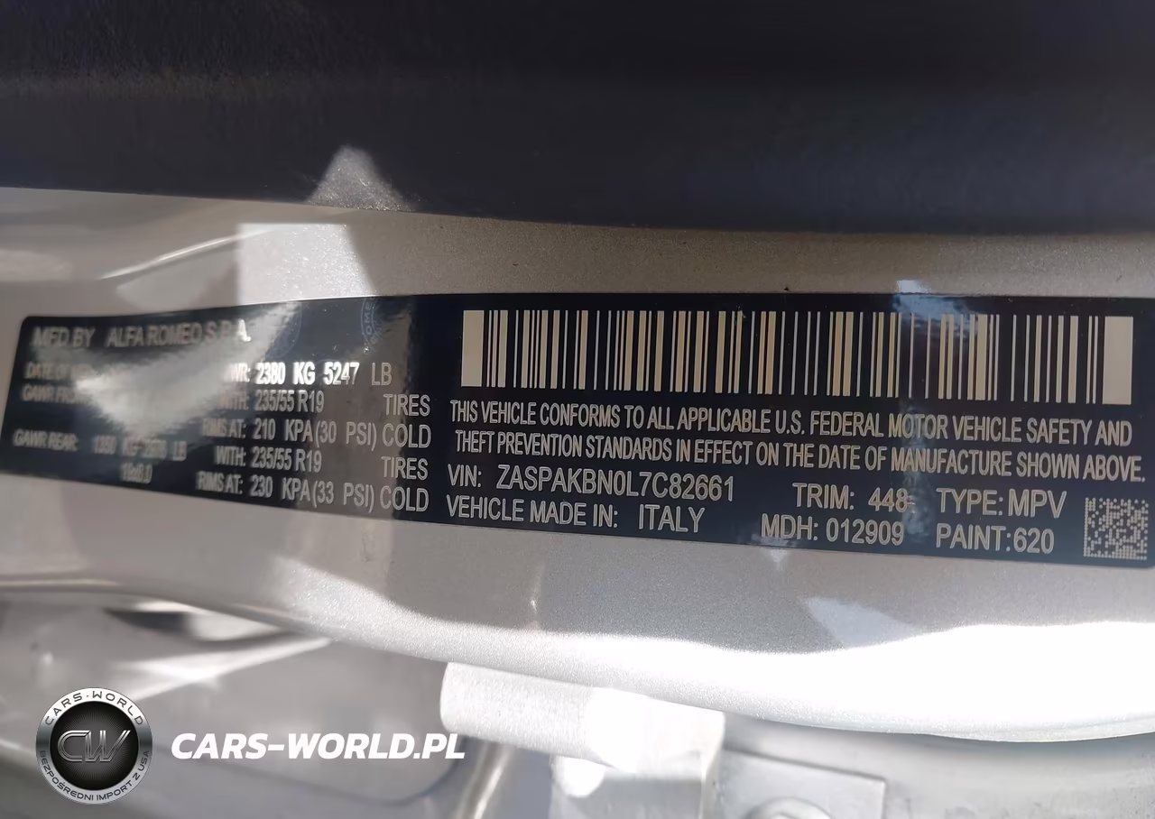 2020 Alfa Romeo Stelvio Ti Awd VIN:ZASPAKBN0L7C82661 - 9