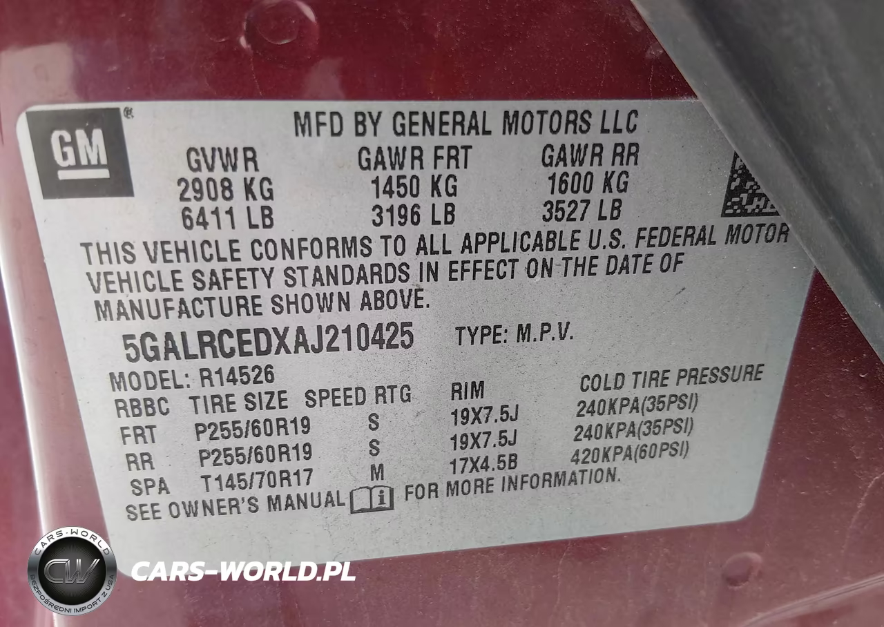 2010 Buick Enclave 2Xl VIN:5GALRCEDXAJ210425 - 9