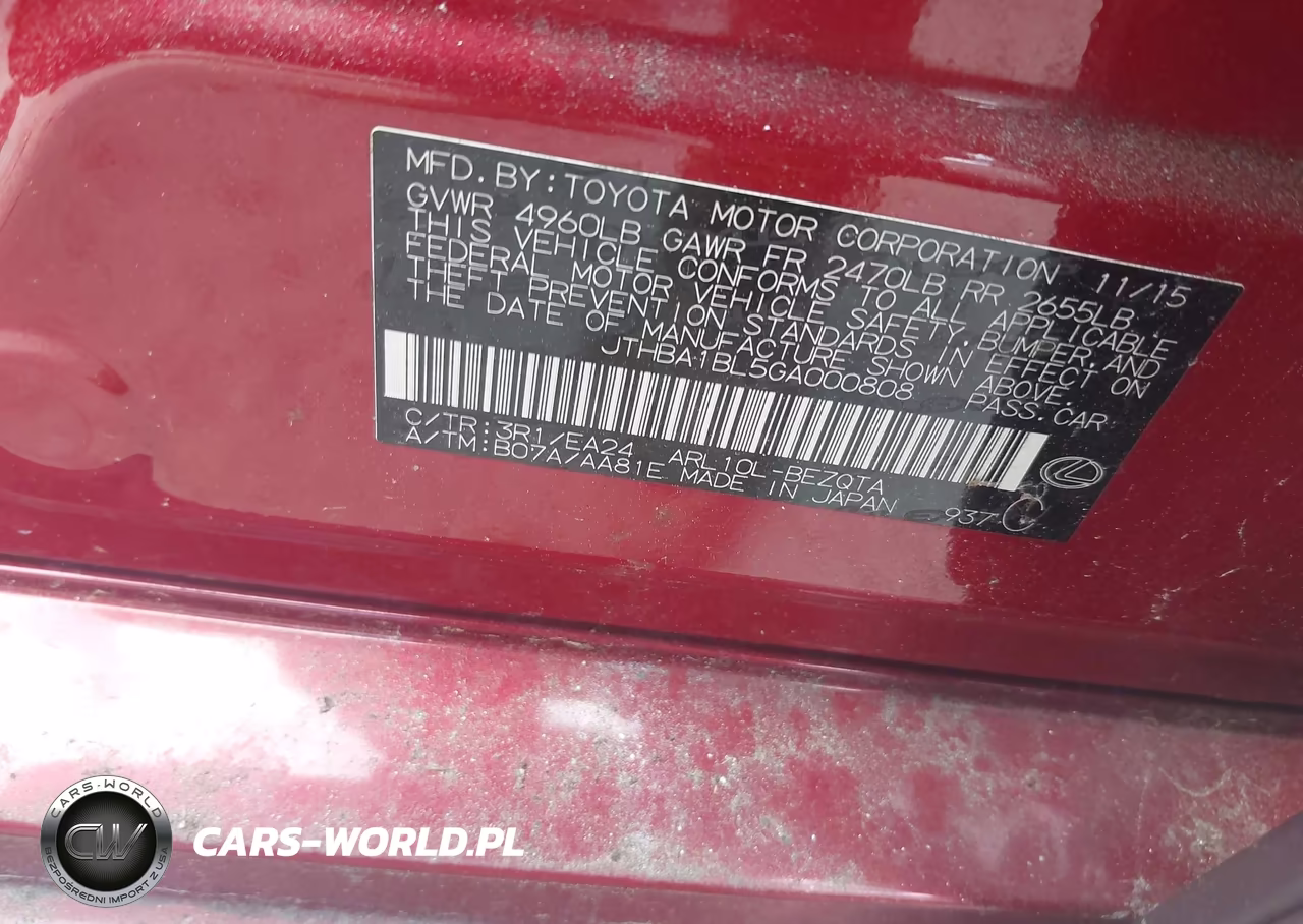 2016 Lexus Gs 200T VIN:JTHBA1BL5GA000808 - 9