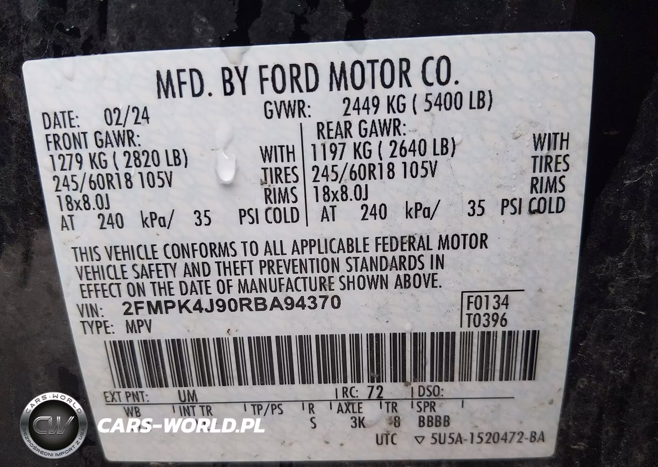 2024 Ford Edge Sel VIN:2FMPK4J90RBA94370 - 9