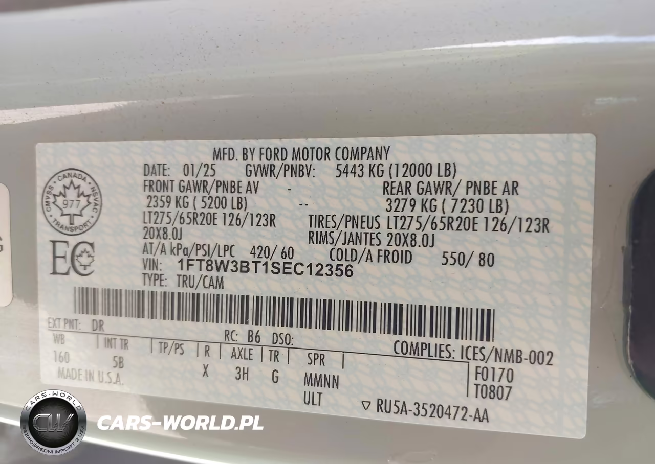 2025 Ford F-350 Lariat VIN:1FT8W3BT1SEC12356 - 8