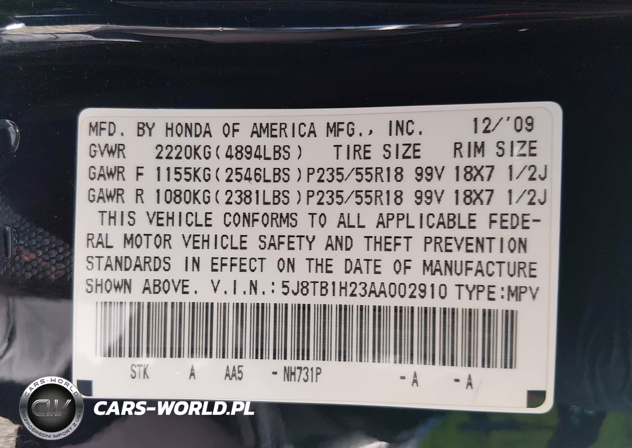 2010 Acura Rdx VIN:5J8TB1H23AA002910 - 9