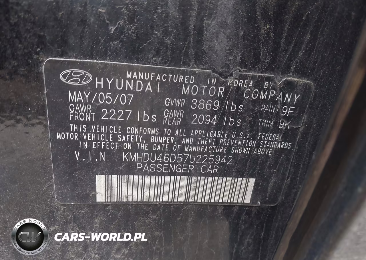 2007 Hyundai Elantra Gls-Limited-Se VIN:KMHDU46D57U225942 - 9
