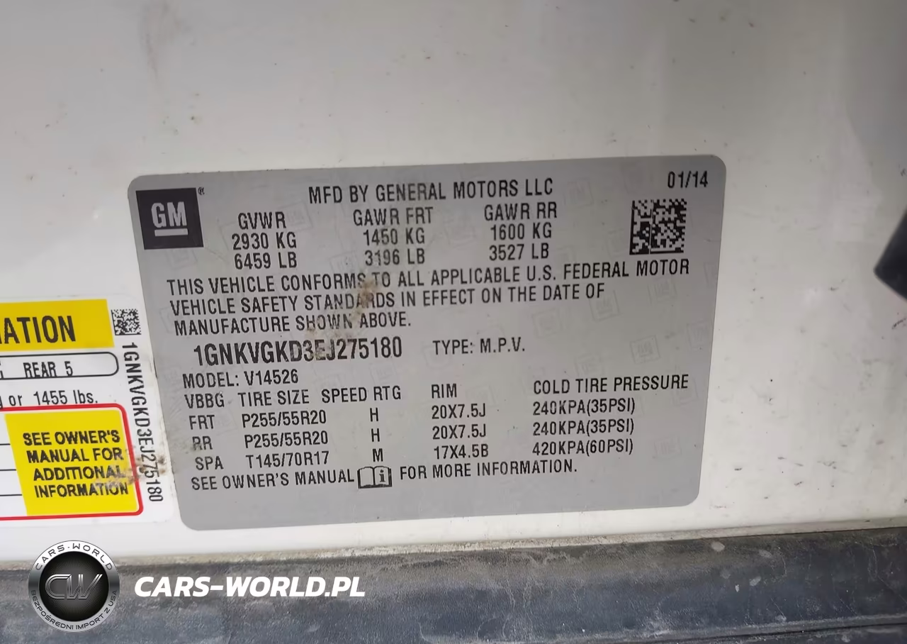 2014 Chevrolet Traverse 1Lt VIN:1GNKVGKD3EJ275180 - 9