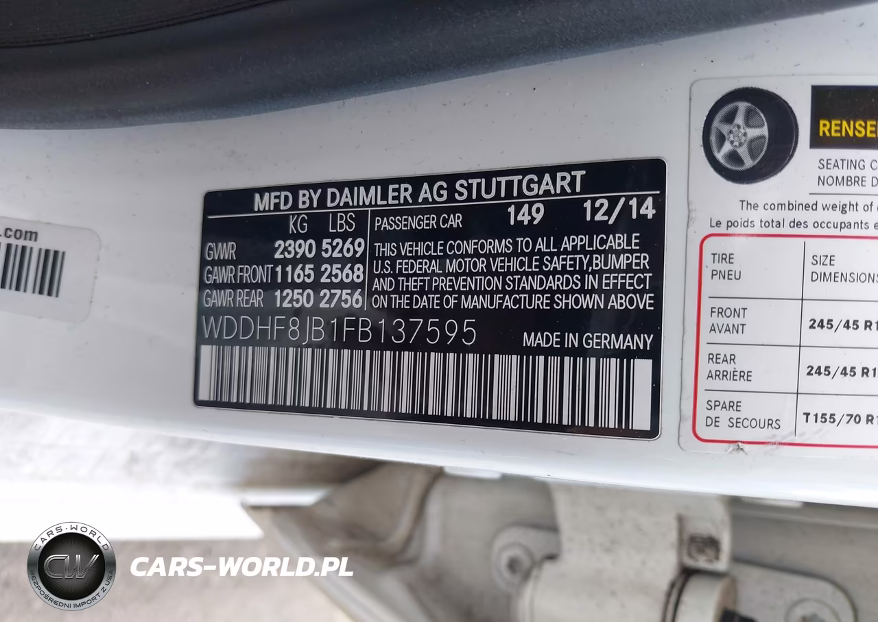 2015 Mercedes-Benz E 350 4Matic VIN:WDDHF8JB1FB137595 - 9