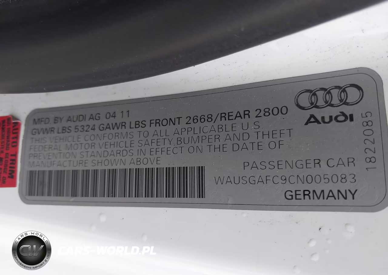2012 Audi A7 Premium VIN:WAUSGAFC9CN005083 - 9