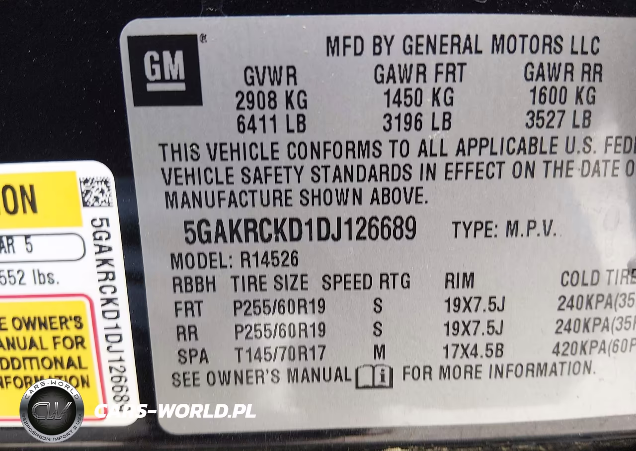 2013 Buick Enclave Leather VIN:5GAKRCKD1DJ126689 - 9