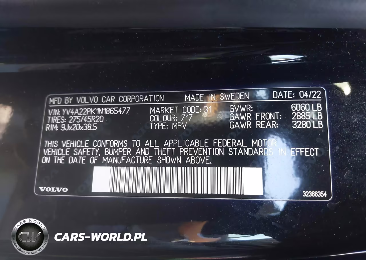 2022 Volvo Xc90 T6 Momentum 7 Passenger VIN:YV4A22PK1N1865477 - 9