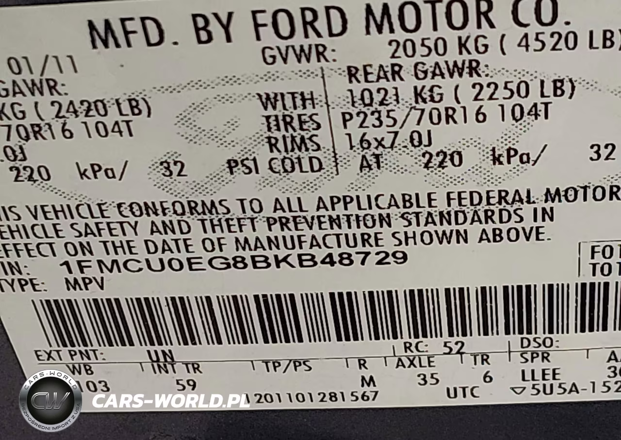 2011 Ford Escape Limited VIN:1FMCU0EG8BKB48729 - 9