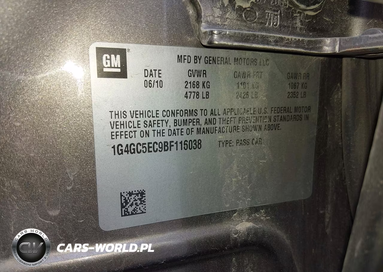 2011 Buick Lacrosse Cxl VIN:1G4GC5EC9BF116038 - 9