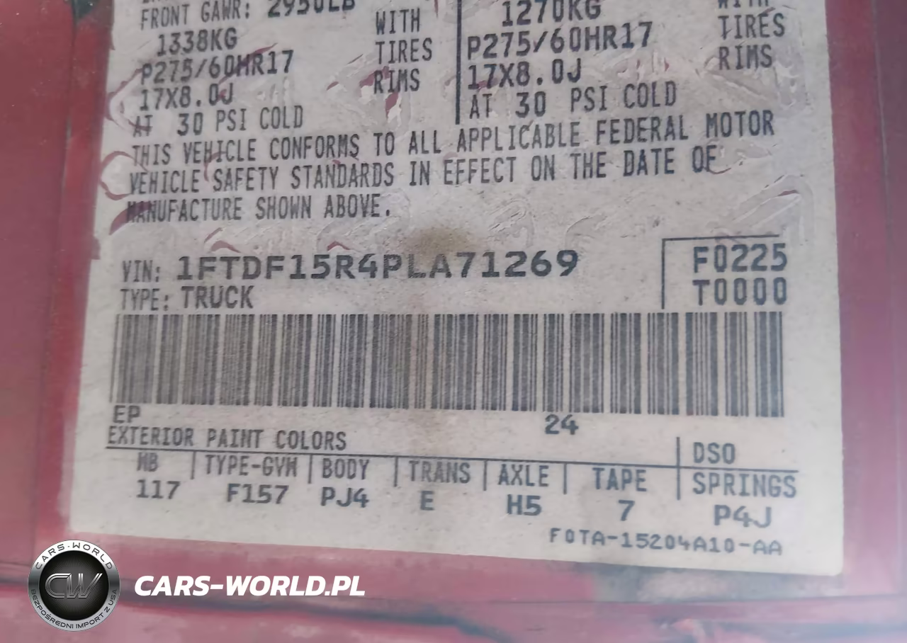 1993 Ford F150 VIN:1FTDF15R4PLA71269 - 9