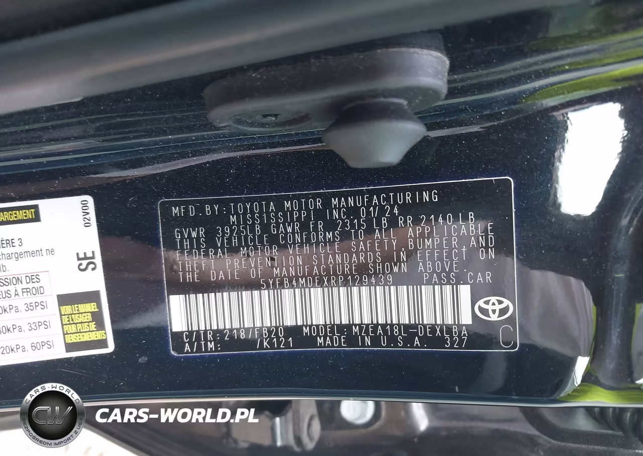 2024 Toyota Corolla Le VIN:5YFB4MDEXRP129439 - 9