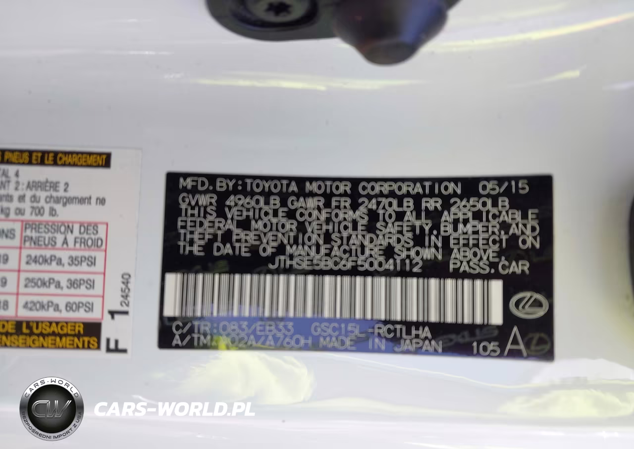 2015 Lexus Rc 350 VIN:JTHSE5BC6F5004112 - 9