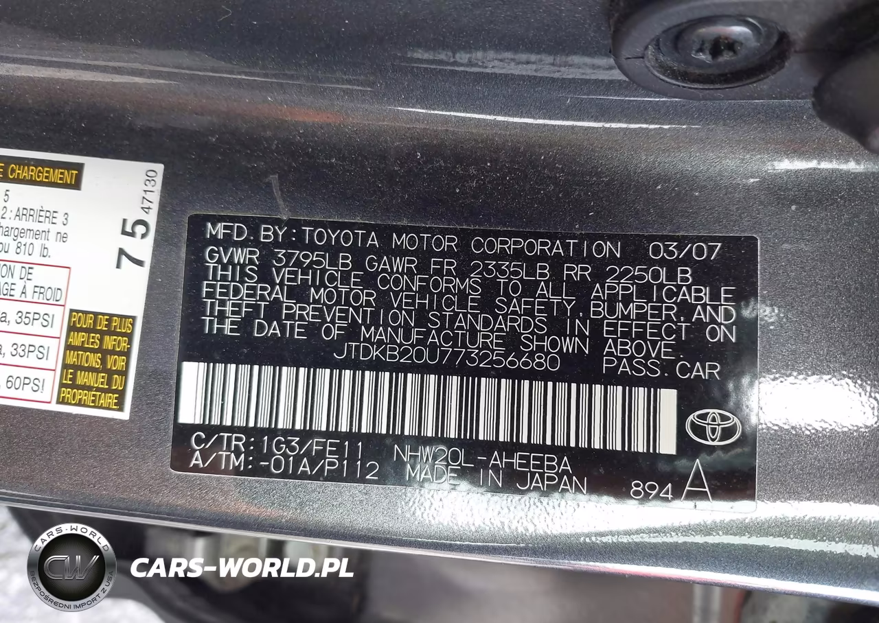2007 Toyota Prius VIN:JTDKB20U773256680 - 9