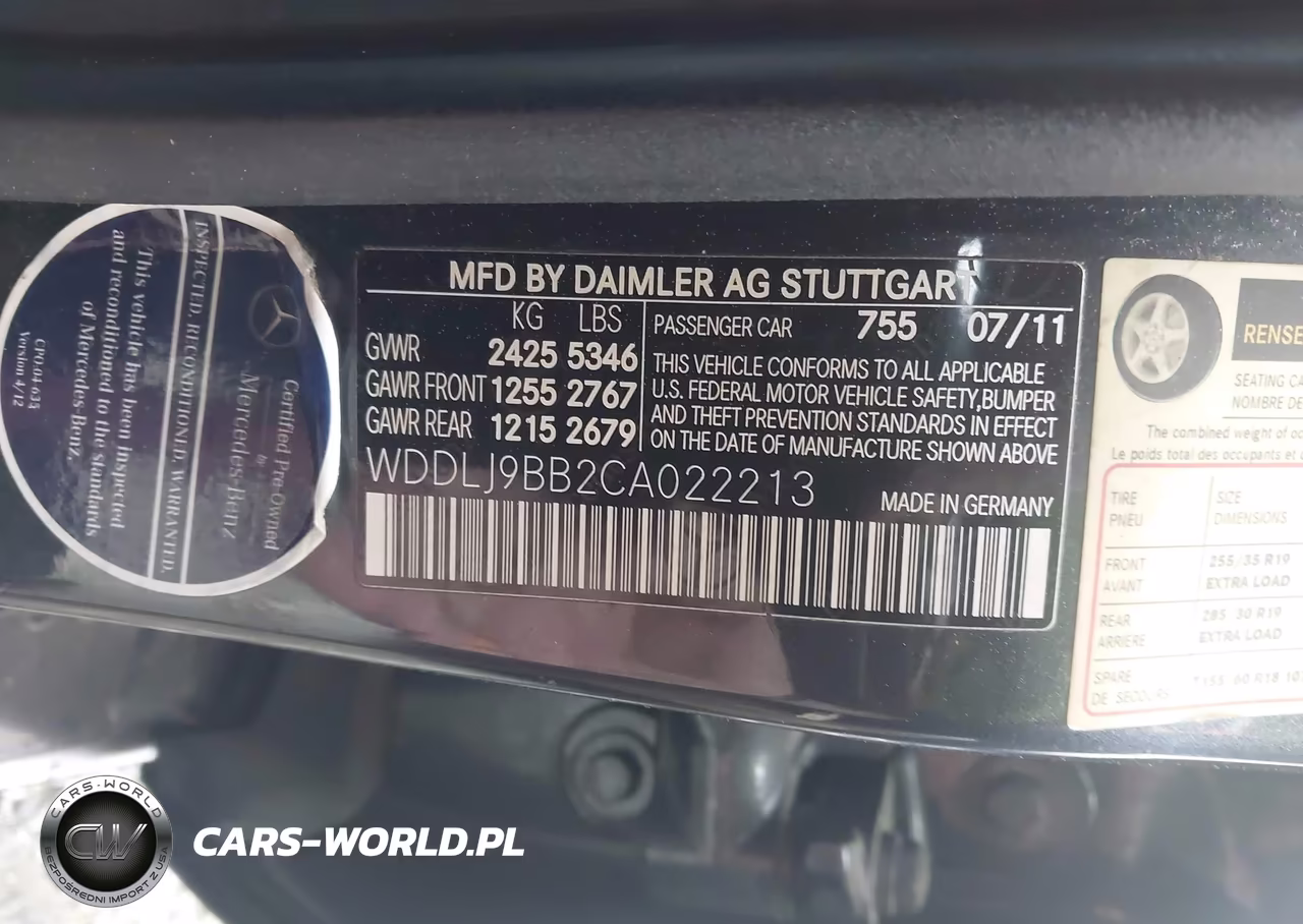 2012 Mercedes-Benz Cls 550 4Matic VIN:WDDLJ9BB2CA022213 - 9