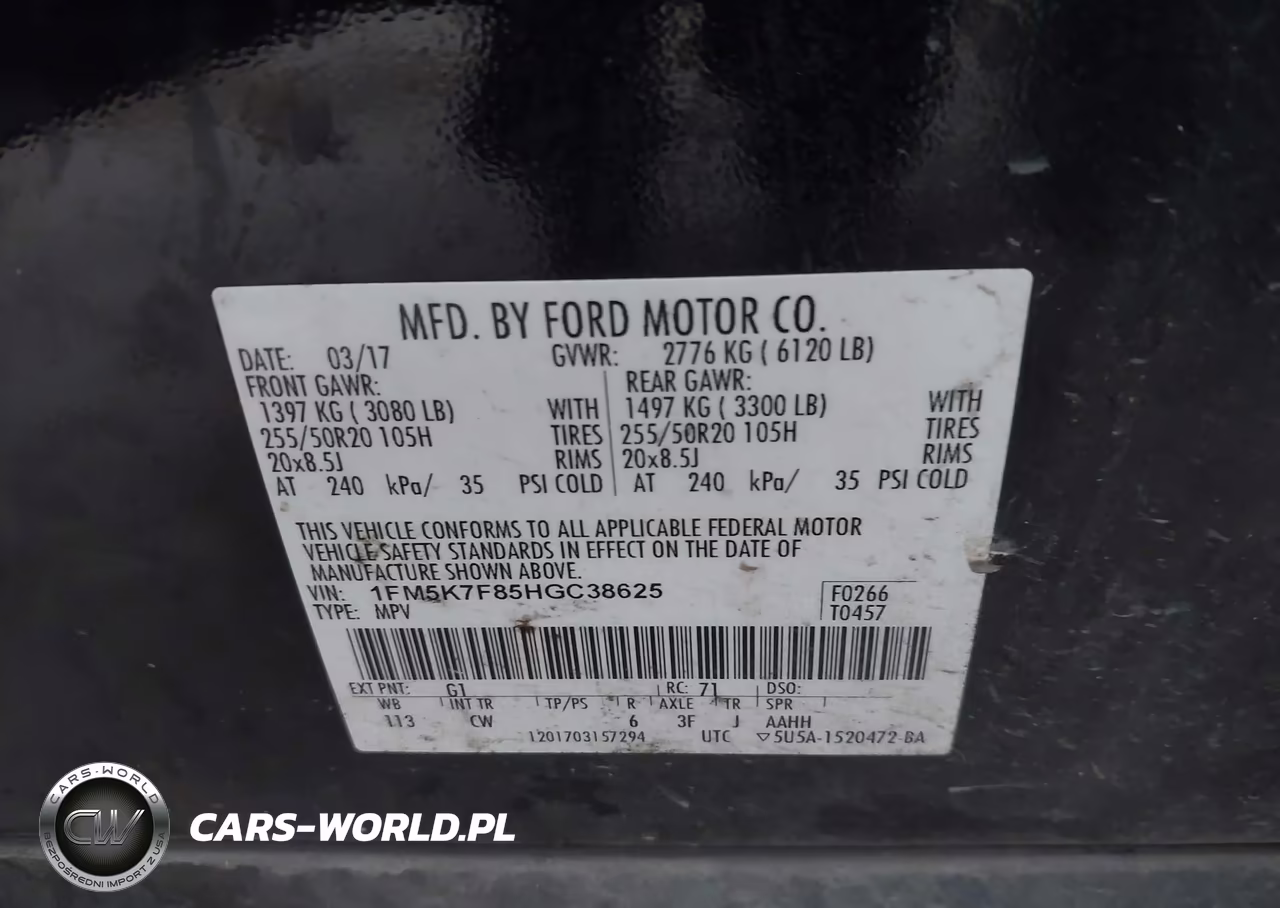 2017 Ford Explorer Limited VIN:1FM5K7F85HGC38625 - 9