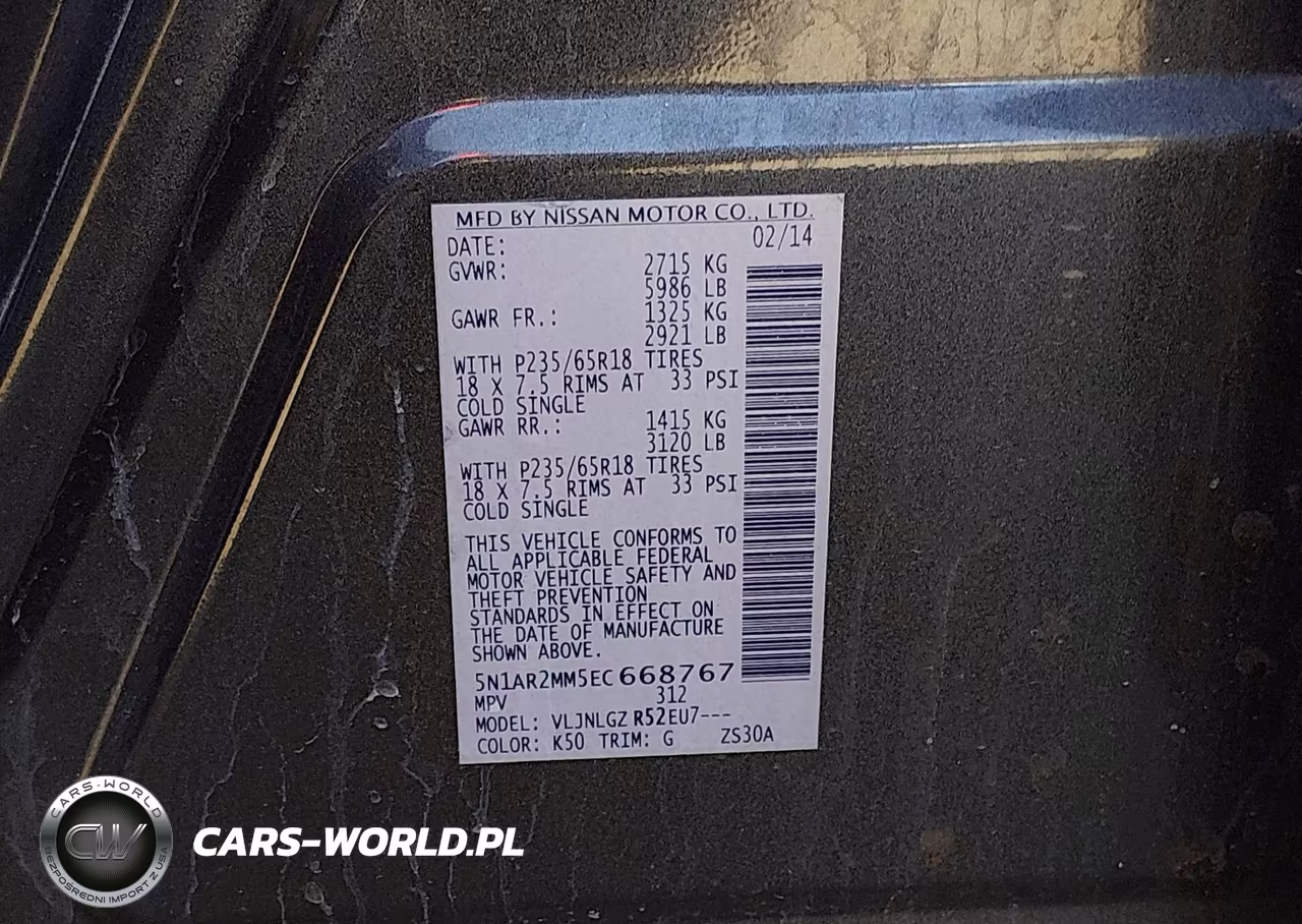 2014 Nissan Pathfinder Sl VIN:5N1AR2MM5EC668767 - 9