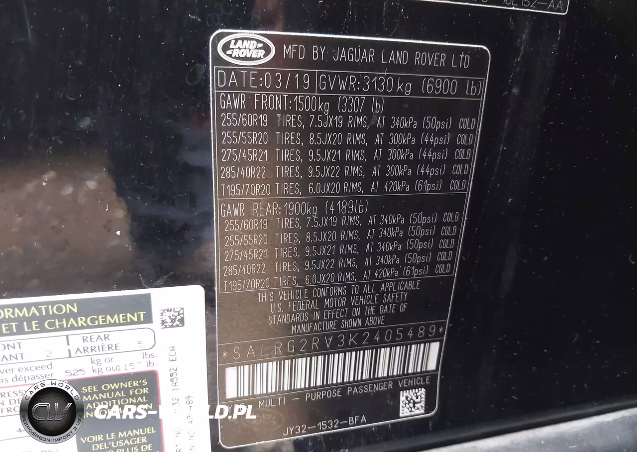 2019 Land Rover Discovery Se VIN:SALRG2RV3K2405489 - 9