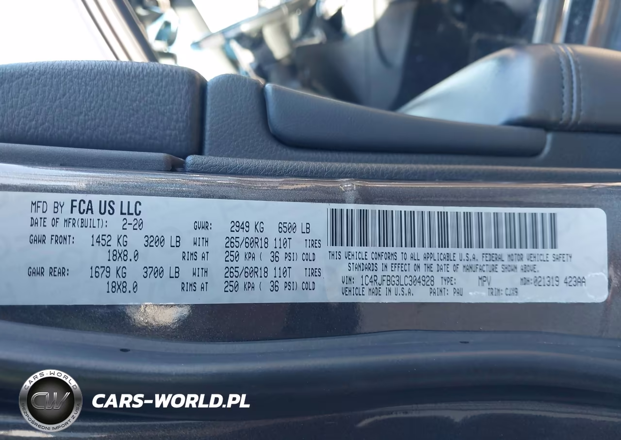 2020 Jeep Grand Cherokee Limited 4X4 VIN:1C4RJFBG3LC304928 - 9
