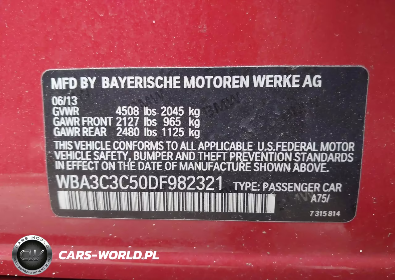2013 BMW 320I xDrive VIN:WBA3C3C50DF982321 - 9