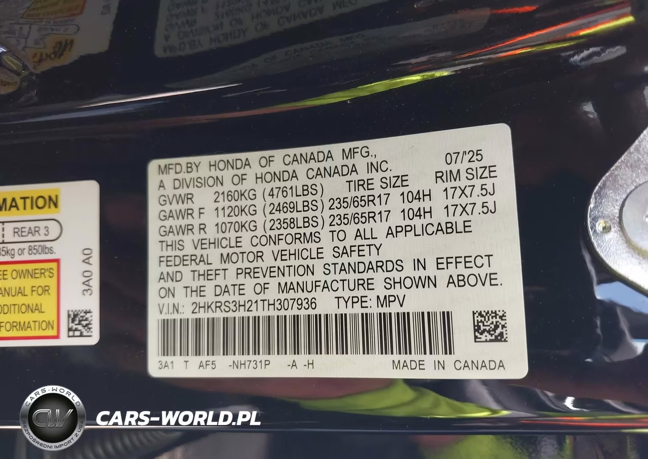 2026 Honda Cr-V Lx 2Wd VIN:2HKRS3H21TH307936 - 9