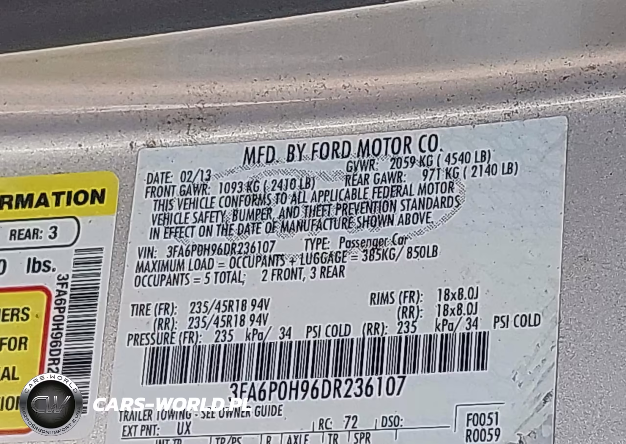 2013 Ford Fusion Se VIN:3FA6P0H96DR236107 - 9