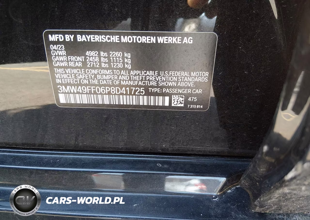 2023 BMW M340Xi VIN:3MW49FF06P8D41725 - 9