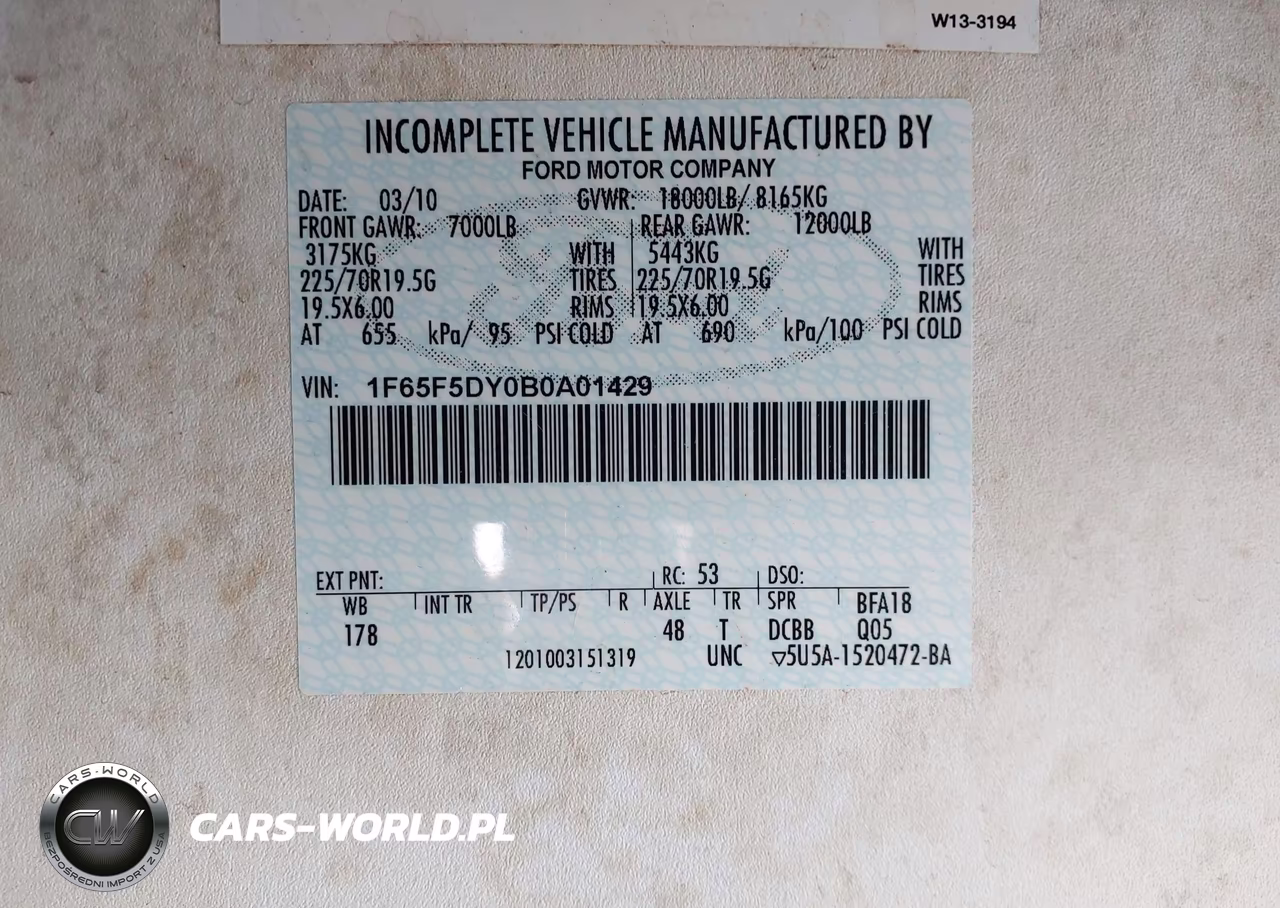 2011 Ford Storm 28Ms VIN:1F65F5DY0B0A01429 - 9
