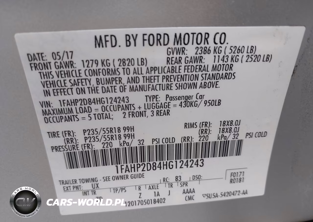 2017 Ford Taurus Se VIN:1FAHP2D84HG124243 - 9