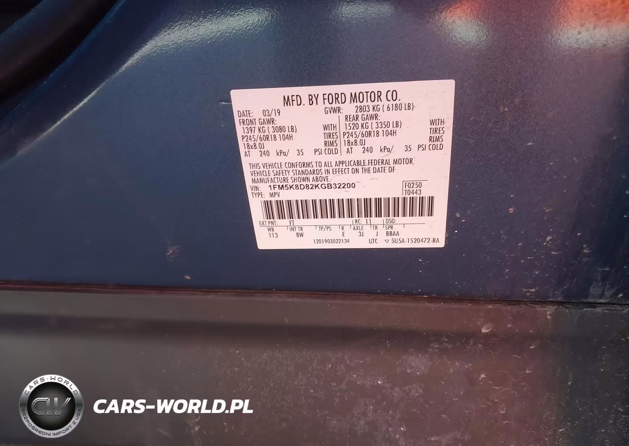 2019 Ford Explorer Xlt VIN:1FM5K8D82KGB32200 - 9
