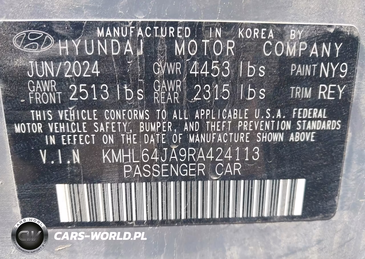 2024 Hyundai Sonata Sel VIN:KMHL64JA9RA424113 - 9