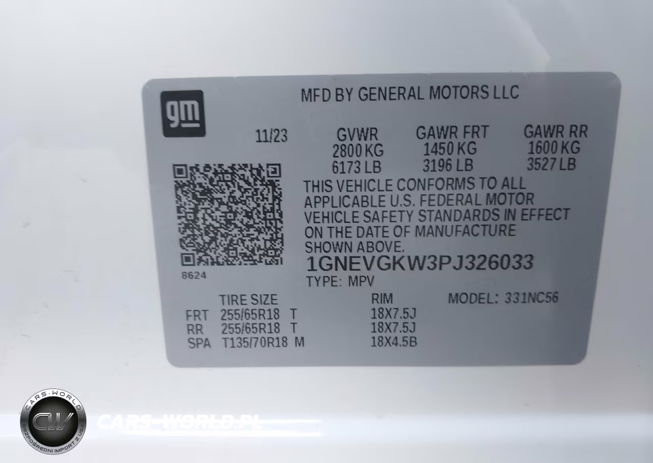 2023 Chevrolet Traverse Awd Lt Cloth VIN:1GNEVGKW3PJ326033 - 9