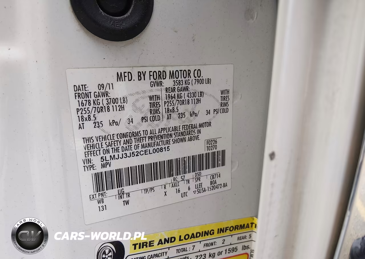 2012 Lincoln Navigator L VIN:5LMJJ3J52CEL00815 - 9