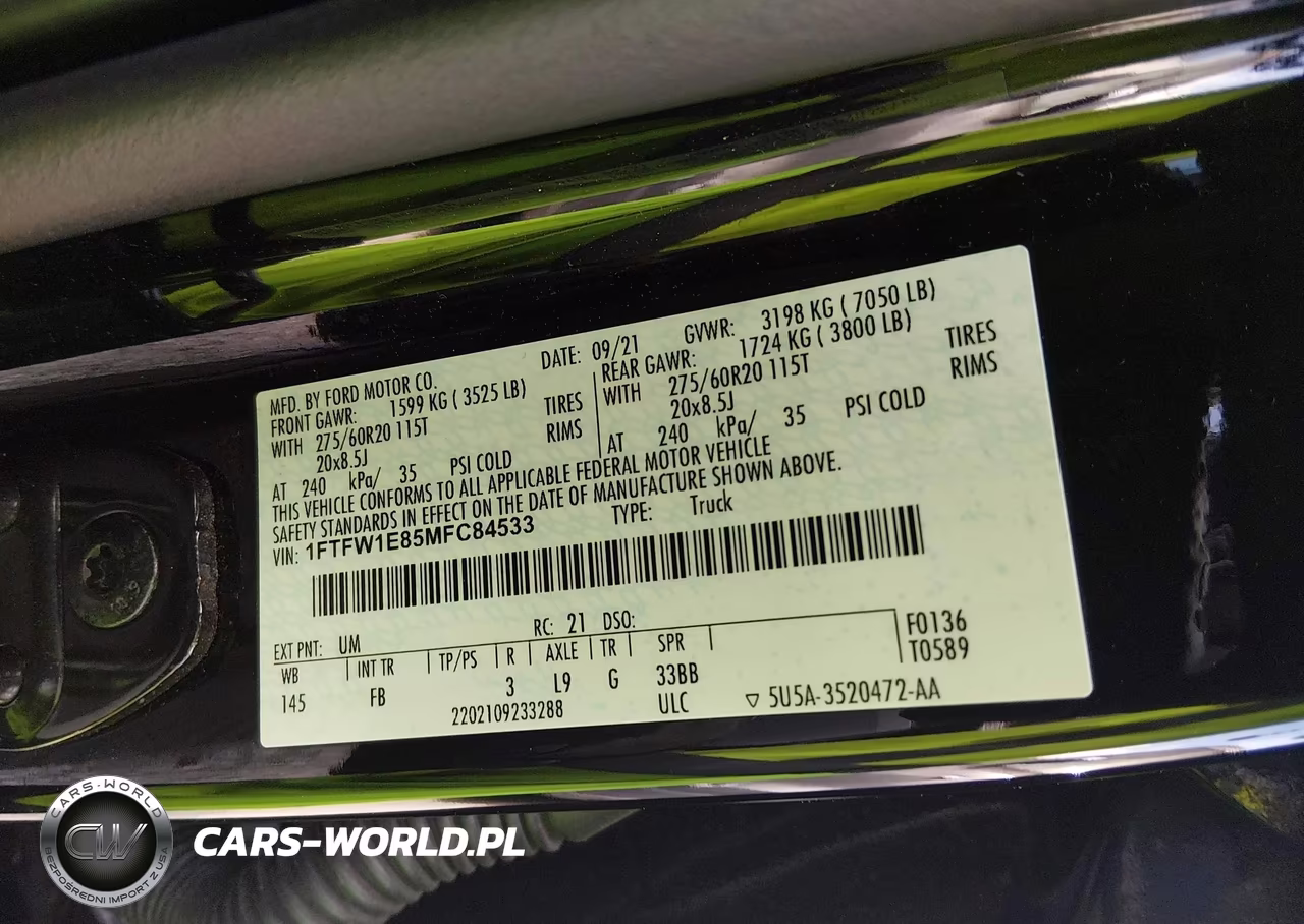 2021 Ford F-150 Xlt VIN:1FTFW1E85MFC84533 - 9