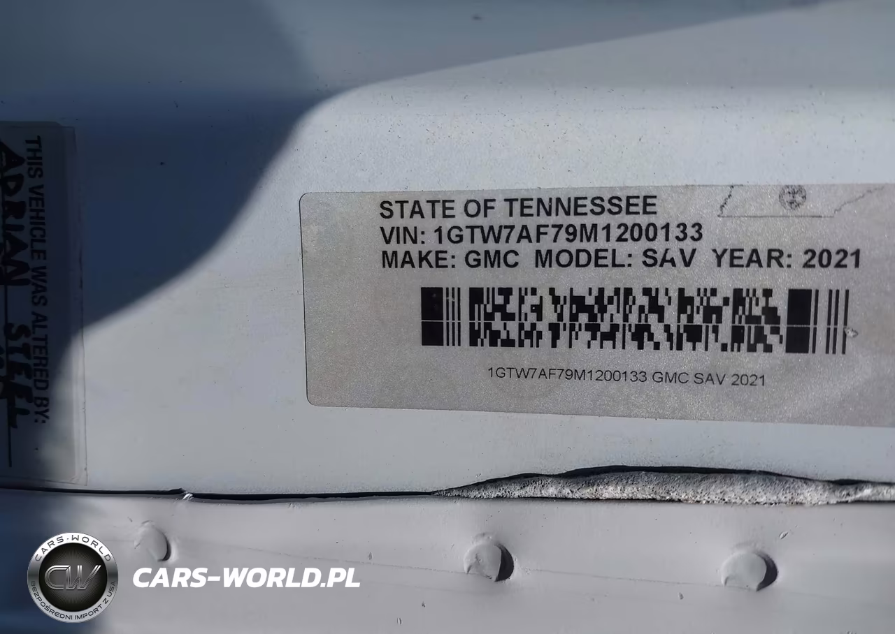 2021 GMC Savana Cargo Rwd 2500 Regular Wheelbase Work Van VIN:1GTW7AF79M1200133 - 9