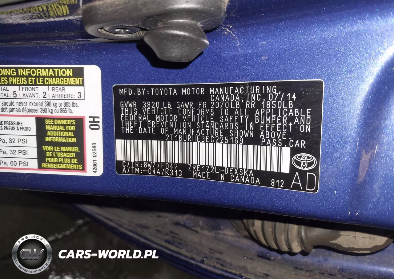 2014 Toyota Corolla S Plus VIN:2T1BURHE3EC225169 - 9